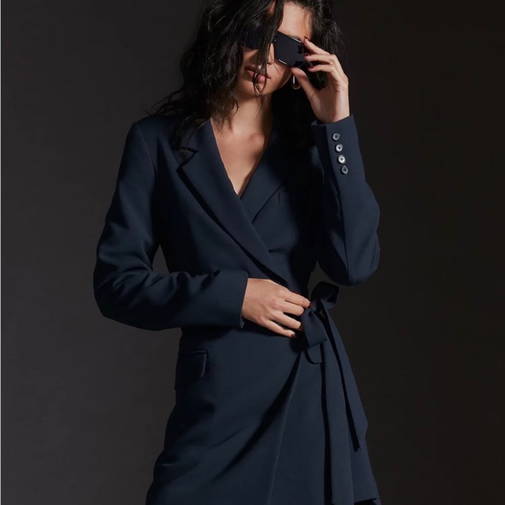 NWT Anthropologie Tie-Waist Blazer Mini-Dress